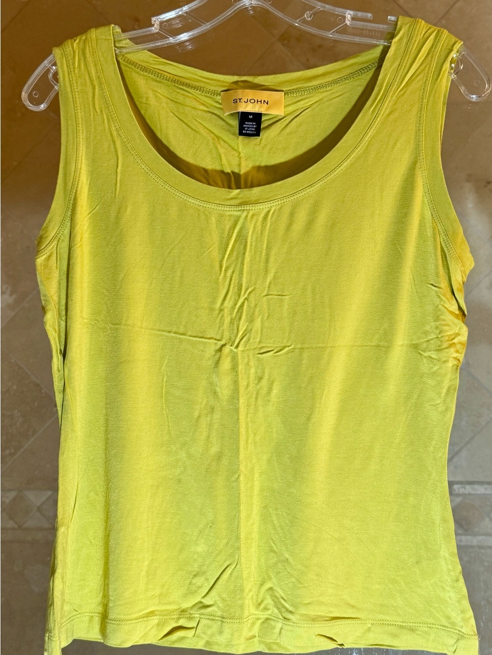 St. John Yellow Scoop Neck Tank